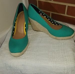 Merona teal wedges